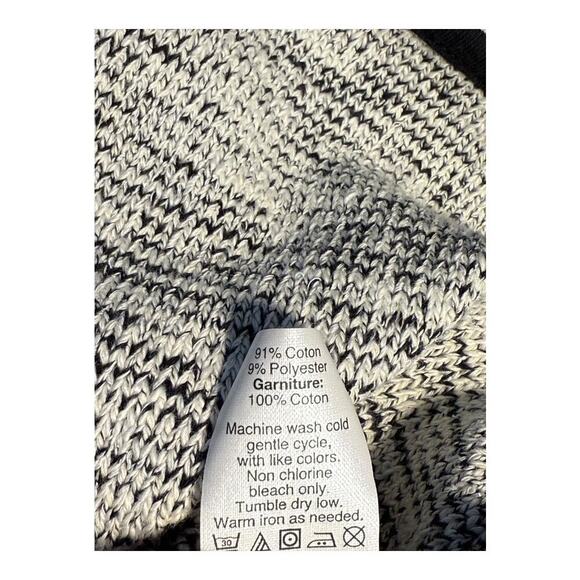 Madewell Women’s‎ Size Small Gray Tweed Cropped Sculpture Sweater Hi-Lo - Picture 8 of 8